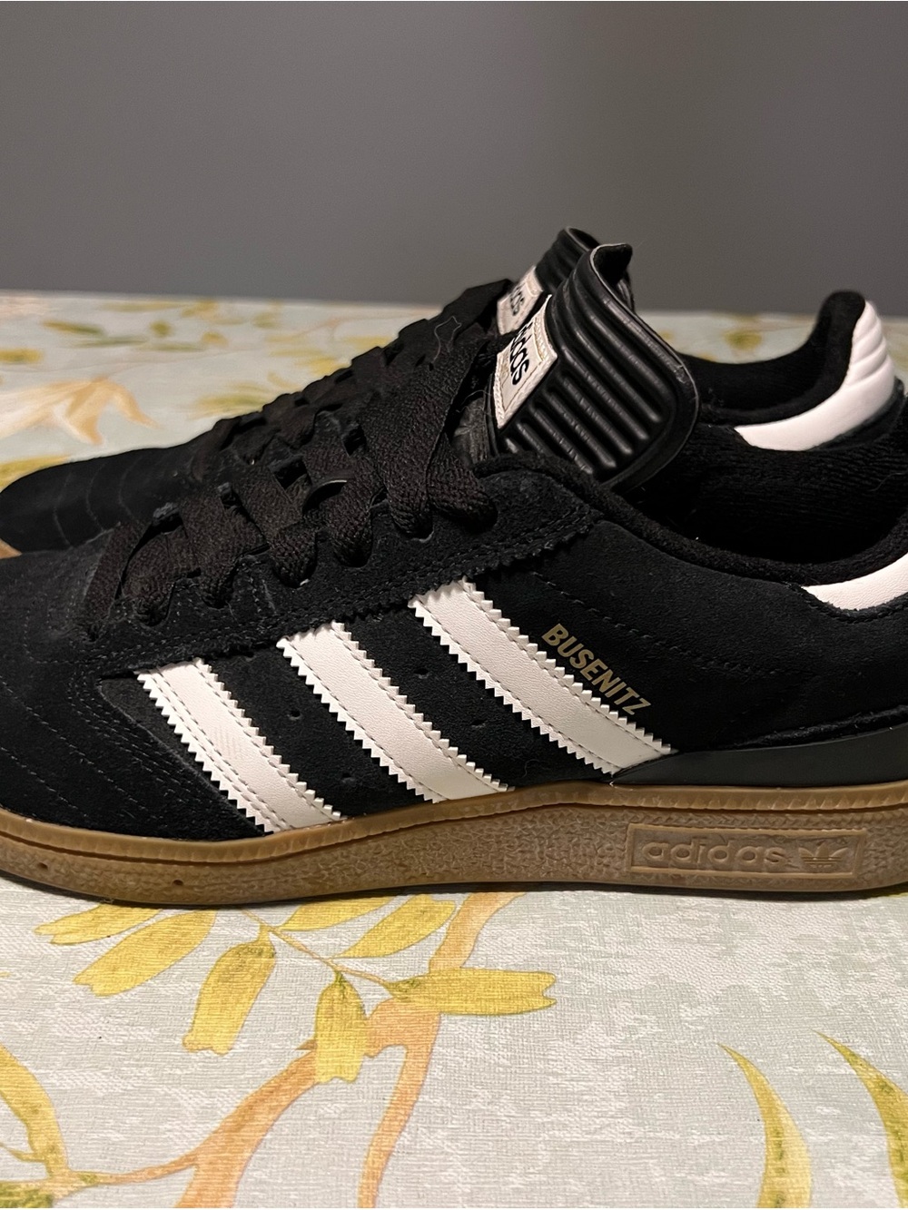 adidas Busenitz Suede Skate Shoes in Black and White